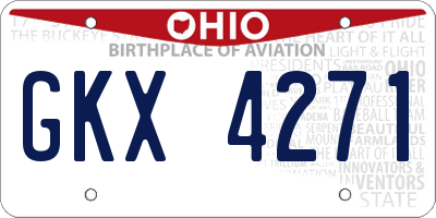 OH license plate GKX4271