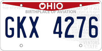 OH license plate GKX4276