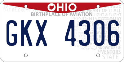OH license plate GKX4306