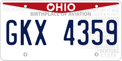 OH license plate GKX4359