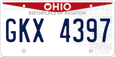 OH license plate GKX4397