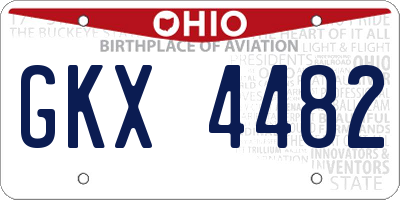 OH license plate GKX4482