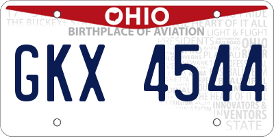 OH license plate GKX4544
