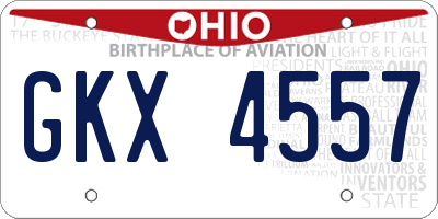 OH license plate GKX4557