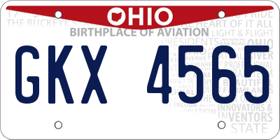 OH license plate GKX4565