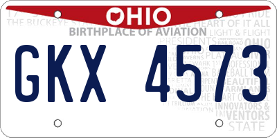 OH license plate GKX4573