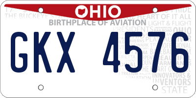 OH license plate GKX4576