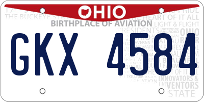 OH license plate GKX4584