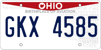 OH license plate GKX4585