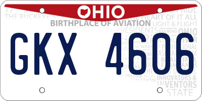 OH license plate GKX4606