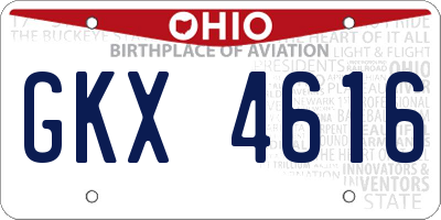 OH license plate GKX4616