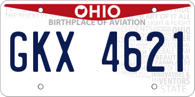 OH license plate GKX4621