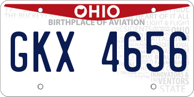OH license plate GKX4656