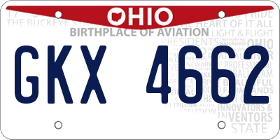 OH license plate GKX4662