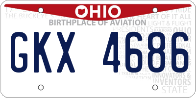 OH license plate GKX4686