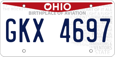 OH license plate GKX4697