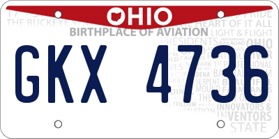 OH license plate GKX4736