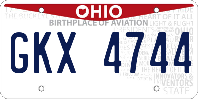 OH license plate GKX4744