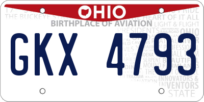 OH license plate GKX4793