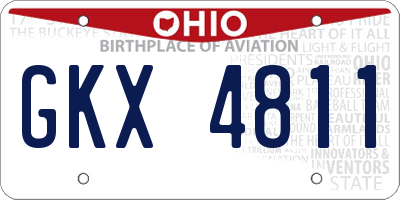 OH license plate GKX4811
