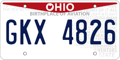 OH license plate GKX4826
