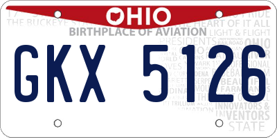 OH license plate GKX5126