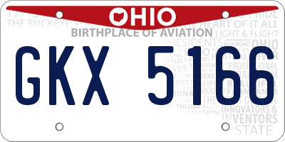 OH license plate GKX5166