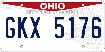OH license plate GKX5176