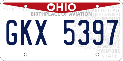 OH license plate GKX5397