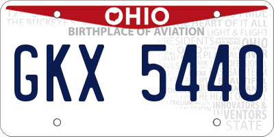 OH license plate GKX5440