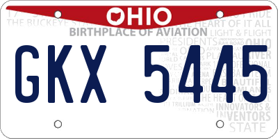 OH license plate GKX5445