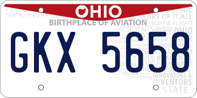 OH license plate GKX5658
