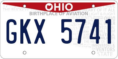 OH license plate GKX5741