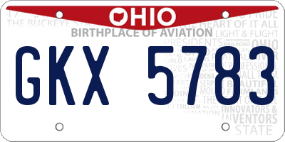 OH license plate GKX5783