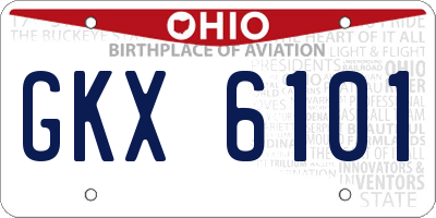 OH license plate GKX6101