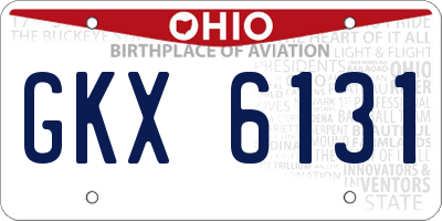 OH license plate GKX6131