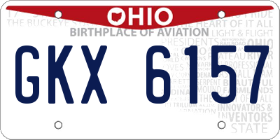 OH license plate GKX6157