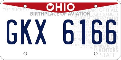OH license plate GKX6166