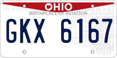 OH license plate GKX6167