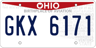 OH license plate GKX6171