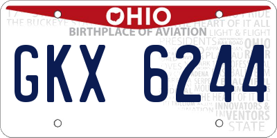 OH license plate GKX6244