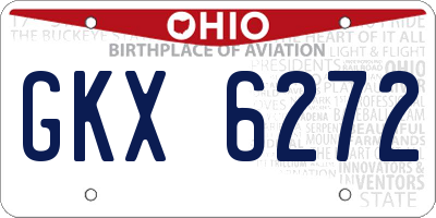 OH license plate GKX6272
