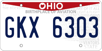 OH license plate GKX6303