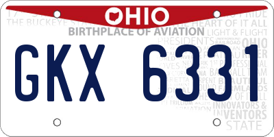 OH license plate GKX6331