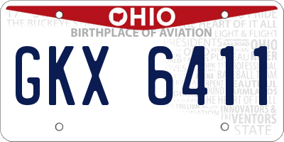 OH license plate GKX6411