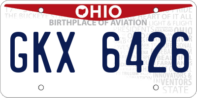 OH license plate GKX6426
