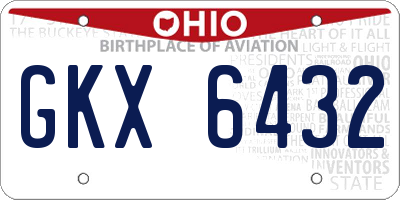 OH license plate GKX6432