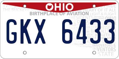 OH license plate GKX6433