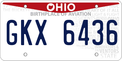 OH license plate GKX6436