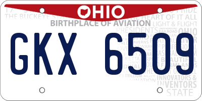 OH license plate GKX6509